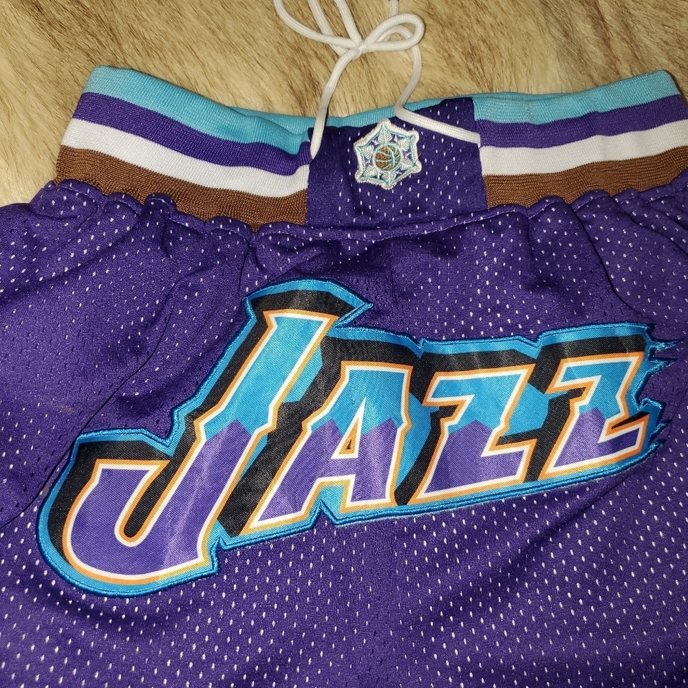 Just Don Vintage NBA Utah Jazz Basketball Shorts Sz M NBA 96-97 - Picture 2 of 7